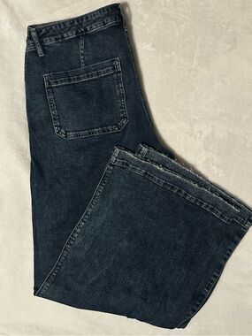 Size 16 Maurices Dark Wash Wide Leg Jeans